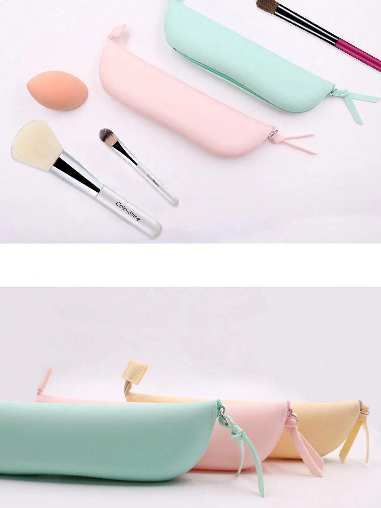 Silicone Makeup Bag, Makeup Accessories, Tools, Cosmetics Storage Bag, Dustproof, Portable
