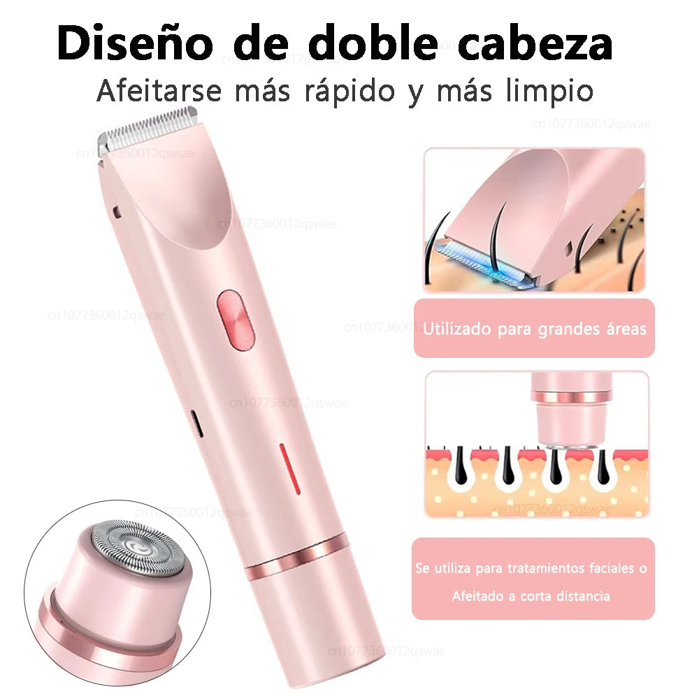 Electric Shaver for Woman Double Head Dual Purpose Female Razor Body Epilator Leg Underarm Bikini Electric Hair Remover Trimmer